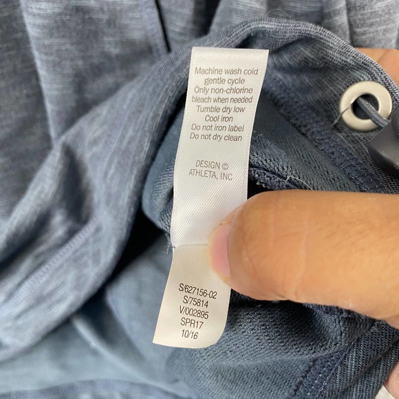 Athleta Sweatshirt Hoodie Small Blue Long Sleeve Pullover Knit - Picture 11 of 11